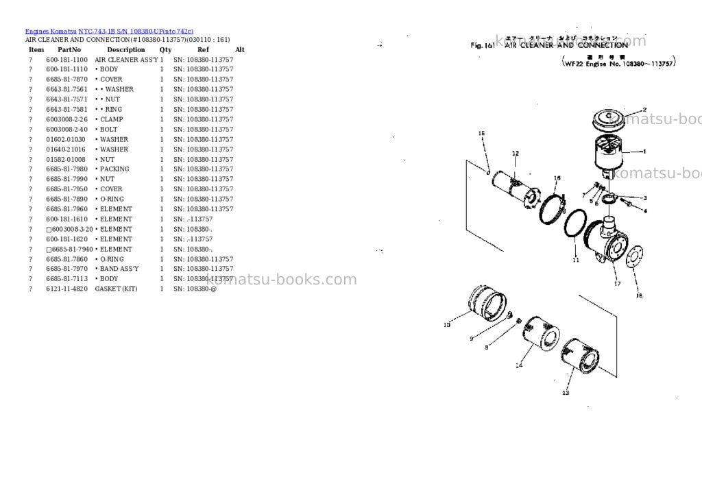 Komatsu ntc-743-1b s/n 108380-up Parts catalog cover Page 10 Komatsu ntc-743-1b s/n 108380-up Parts catalog cover Page 10
