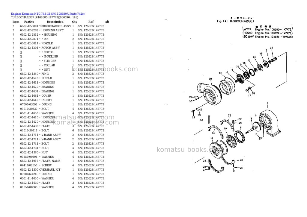Komatsu ntc-743-1b s/n 108380-up Parts catalog cover Page 8 Komatsu ntc-743-1b s/n 108380-up Parts catalog cover Page 8