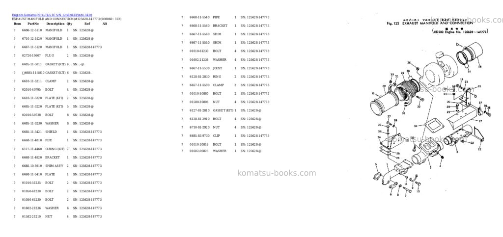 Komatsu NTC-743-1C S/N 125628-UP Parts catalog cover Page 5 Komatsu NTC-743-1C S/N 125628-UP Parts catalog cover Page 5