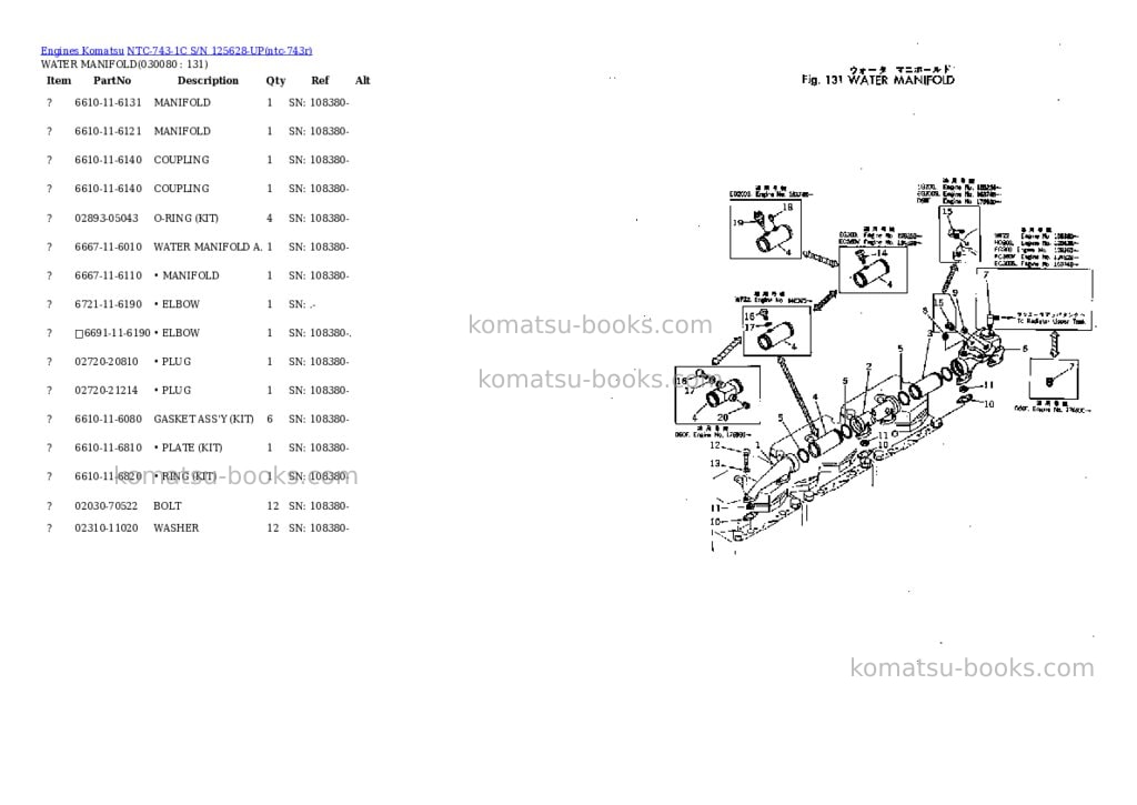 Komatsu NTC-743-1C S/N 125628-UP Parts catalog cover Page 7 Komatsu NTC-743-1C S/N 125628-UP Parts catalog cover Page 7
