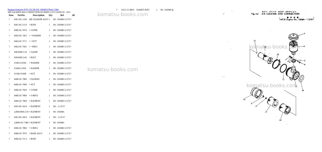 Komatsu NTC-743-1B S/N 108380-UP Parts catalog cover Page 10 Komatsu NTC-743-1B S/N 108380-UP Parts catalog cover Page 10