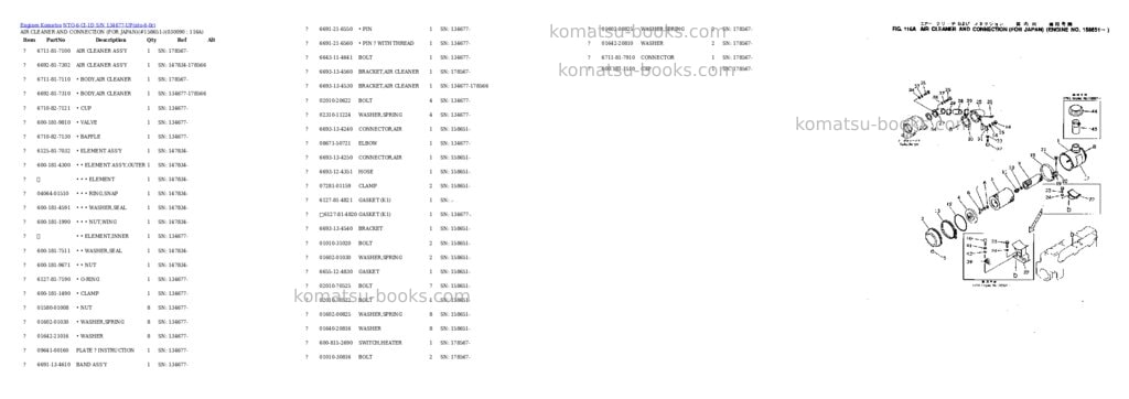 Komatsu nto-6-ci-1d s/n 134677-up Parts catalog cover Page 8