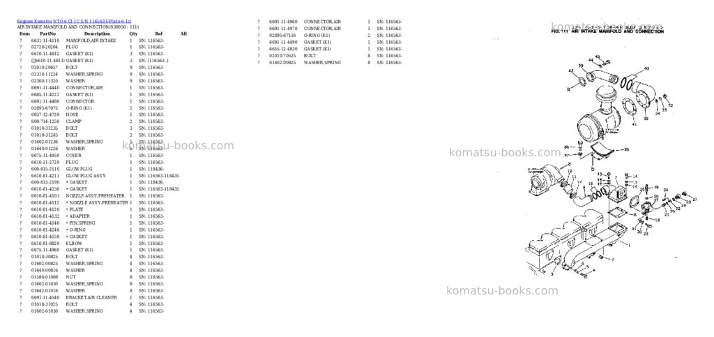 Komatsu nto-6-ci-1c s/n 116563-up Parts catalog cover Page 4 Komatsu nto-6-ci-1c s/n 116563-up Parts catalog cover Page 4