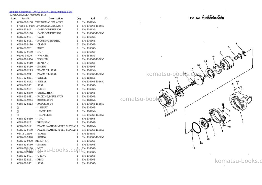 Komatsu nto-6-ci-1c s/n 116563-up Parts catalog cover Page 8 Komatsu nto-6-ci-1c s/n 116563-up Parts catalog cover Page 8