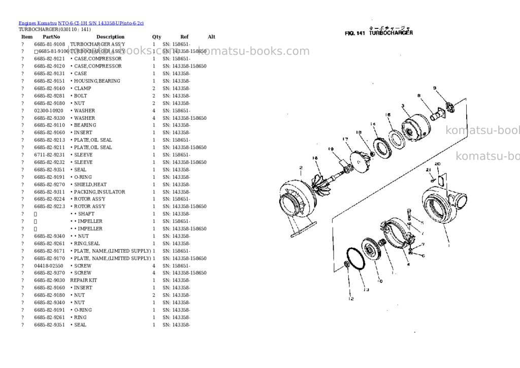 Komatsu nto-6-ci-1h s/n 143358-up Parts catalog cover Page 10