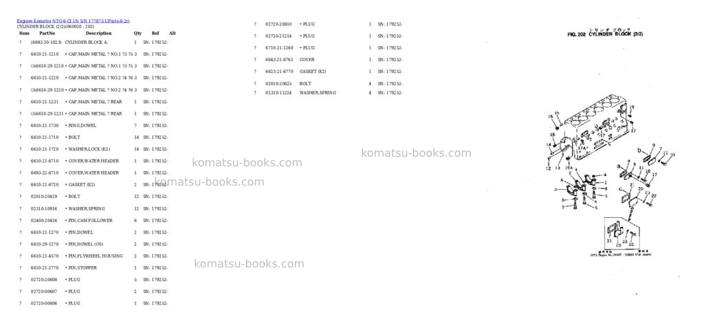 Komatsu nto-6-ci-1n s/n 177873-up Parts catalog cover Page 10