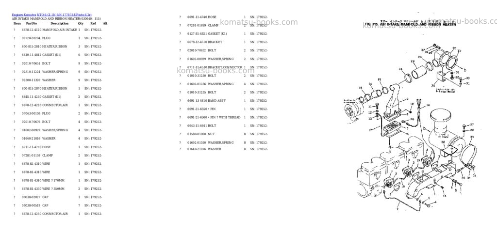 Komatsu nto-6-ci-1n s/n 177873-up Parts catalog cover Page 3