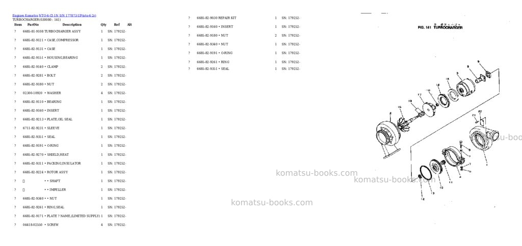 Komatsu nto-6-ci-1n s/n 177873-up Parts catalog cover Page 7