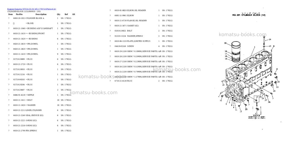 Komatsu nto-6-ci-1n s/n 177873-up Parts catalog cover Page 9
