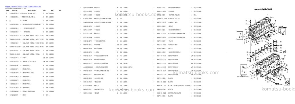 Komatsu nto-6-ci-1g s/n 132888-up Parts catalog cover Page 10