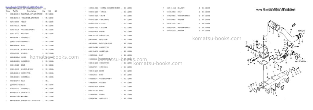 Komatsu nto-6-ci-1g s/n 132888-up Parts catalog cover Page 4