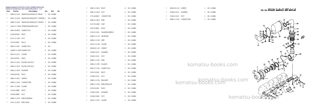 Komatsu nto-6-ci-1g s/n 132888-up Parts catalog cover Page 6
