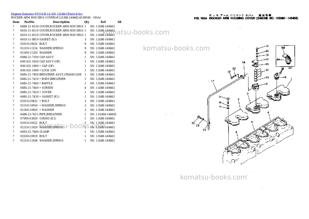 Komatsu nto-6-b-1a s/n 13588-up Parts catalog cover Page 3 Komatsu nto-6-b-1a s/n 13588-up Parts catalog cover Page 3