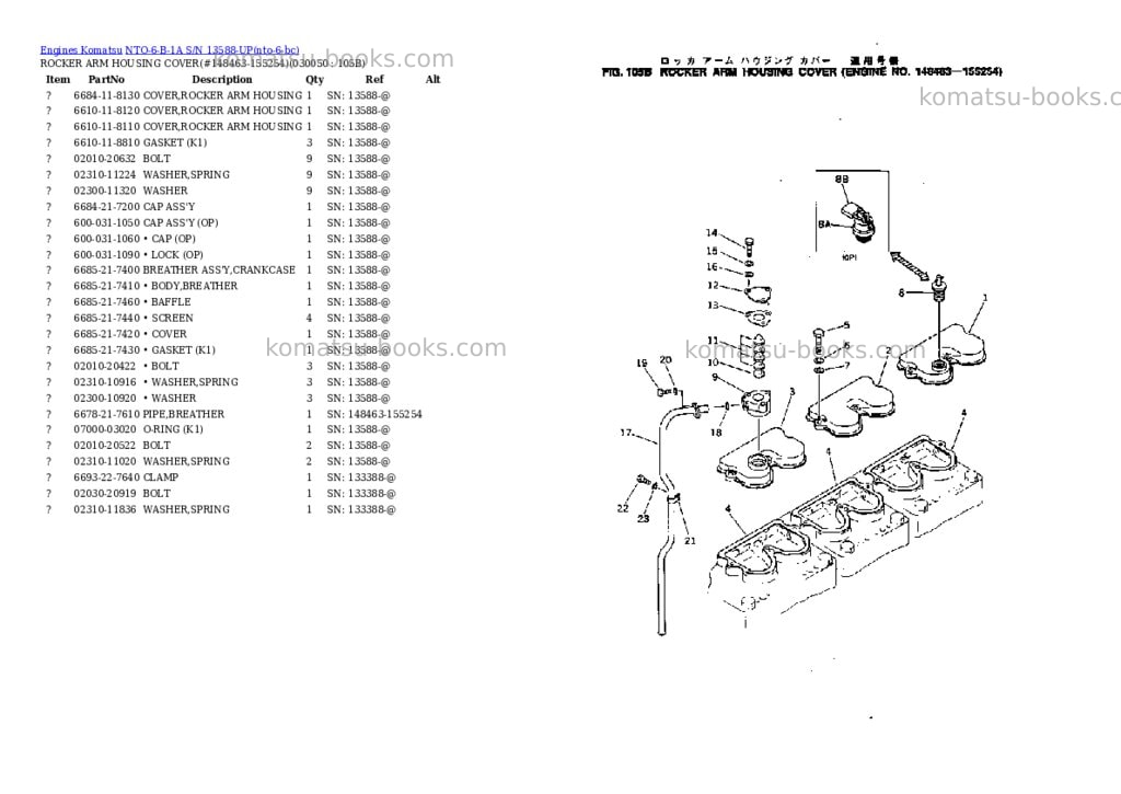 Komatsu nto-6-b-1a s/n 13588-up Parts catalog cover Page 4 Komatsu nto-6-b-1a s/n 13588-up Parts catalog cover Page 4