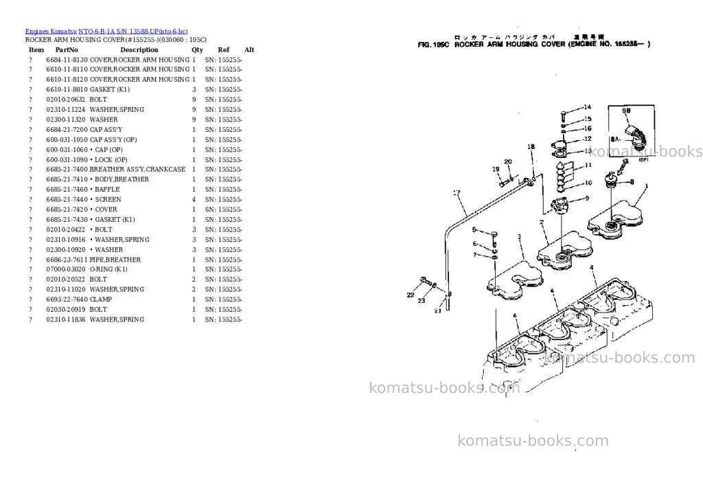 Komatsu nto-6-b-1a s/n 13588-up Parts catalog cover Page 5 Komatsu nto-6-b-1a s/n 13588-up Parts catalog cover Page 5