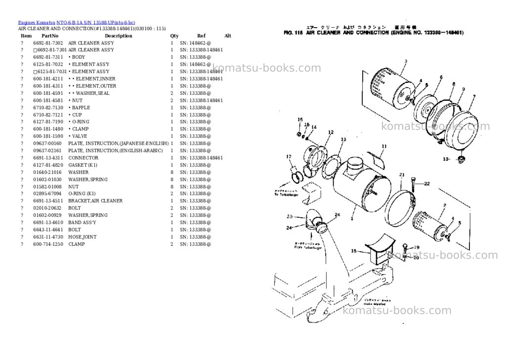Komatsu nto-6-b-1a s/n 13588-up Parts catalog cover Page 9 Komatsu nto-6-b-1a s/n 13588-up Parts catalog cover Page 9