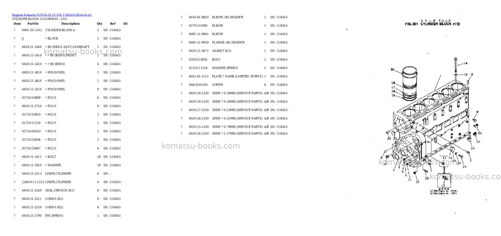 Komatsu NTO-6-CI-1C S/N 116563-UP Parts catalog cover Page 10 Komatsu NTO-6-CI-1C S/N 116563-UP Parts catalog cover Page 10