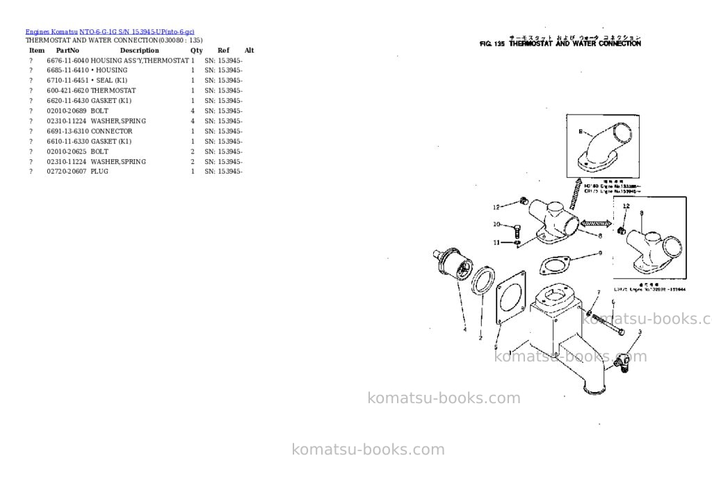 Komatsu NTO-6-G-1G S/N 153945-UP Parts catalog cover Page 7 Komatsu NTO-6-G-1G S/N 153945-UP Parts catalog cover Page 7