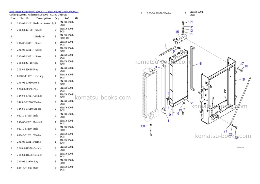 Komatsu pc210lci-10 s/n k65001-up Parts catalog cover Page 5