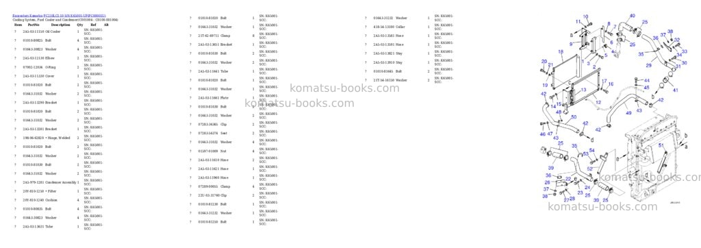 Komatsu pc210lci-10 s/n k65001-up Parts catalog cover Page 8