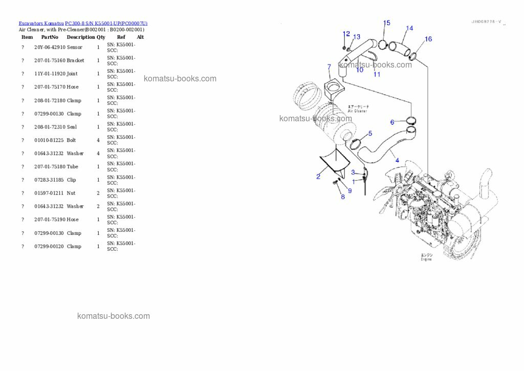 Komatsu pc300-8 Каталог запчастей обложка