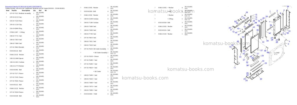 Komatsu pc300-8 s/n k55001-up Parts catalog cover Page 2 Komatsu pc300-8 s/n k55001-up Parts catalog cover Page 2