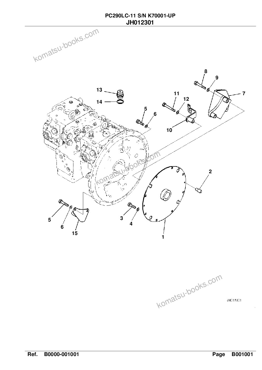 Komatsu pc290lc-11 s/n k70001-up Parts catalog cover Page 4 Komatsu pc290lc-11 s/n k70001-up Parts catalog cover Page 4