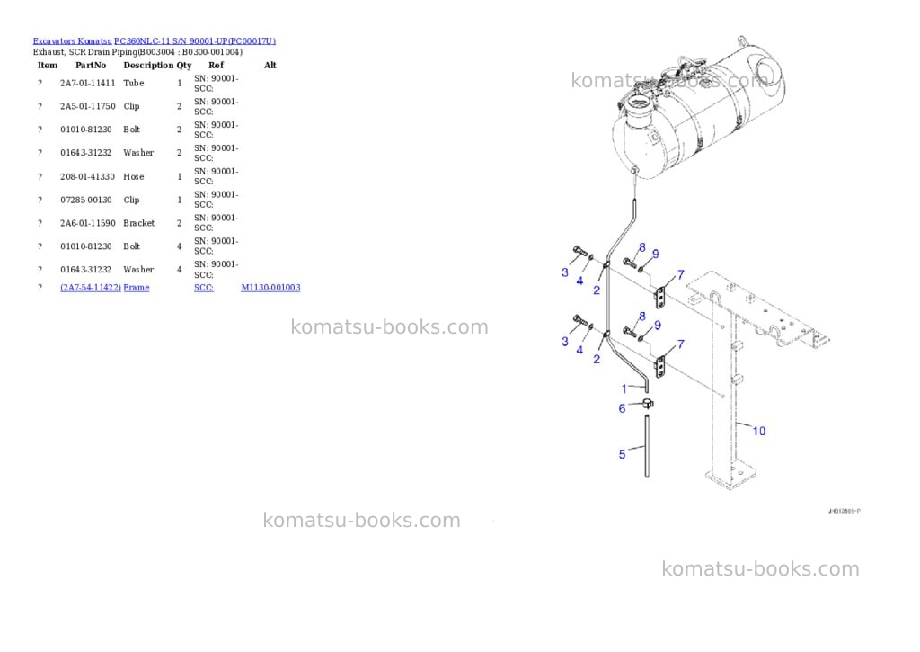 Komatsu pc360nlc-11 s/n 90001-up Parts catalog cover Page 6 Komatsu pc360nlc-11 s/n 90001-up Parts catalog cover Page 6