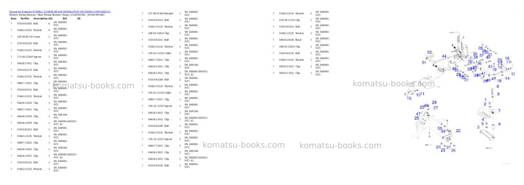 Komatsu pc490lc-10 high reach demolition s/n k60001-up Parts catalog cover Komatsu pc490lc-10 high reach demolition s/n k60001-up Parts catalog cover