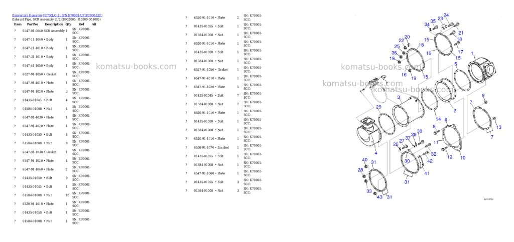 Komatsu pc700lc-11 s/n k70001-up Parts catalog cover Page 8 Komatsu pc700lc-11 s/n k70001-up Parts catalog cover Page 8