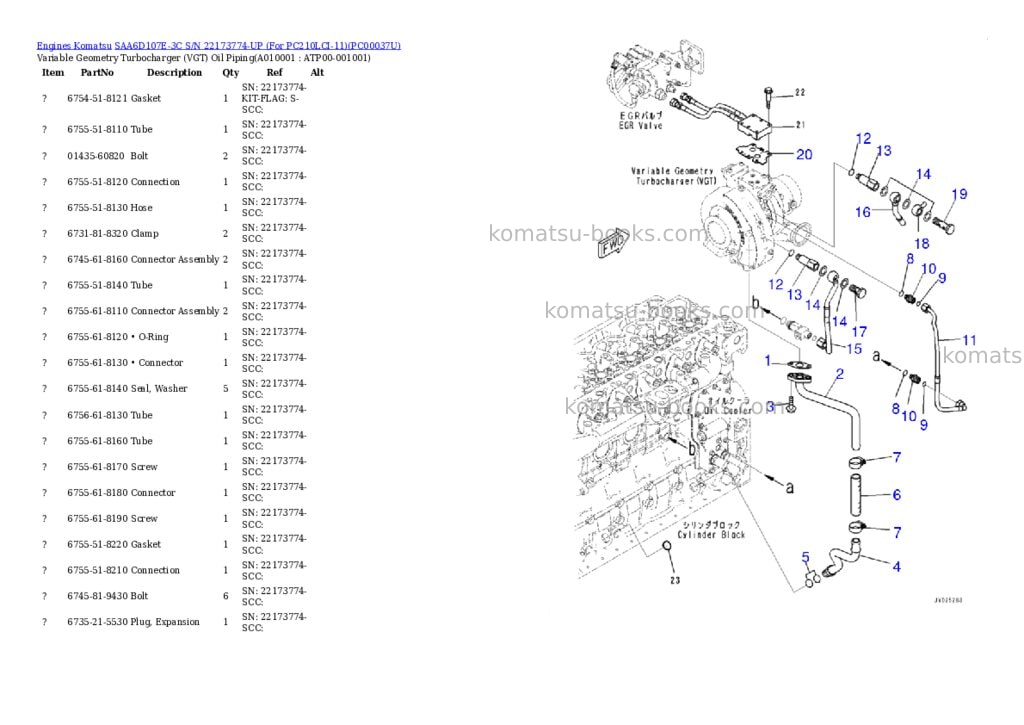 Komatsu saa6d107e-3c s/n 22173774-up for pc210lci-11 Parts catalog cover Page 9 Komatsu saa6d107e-3c s/n 22173774-up for pc210lci-11 Parts catalog cover Page 9