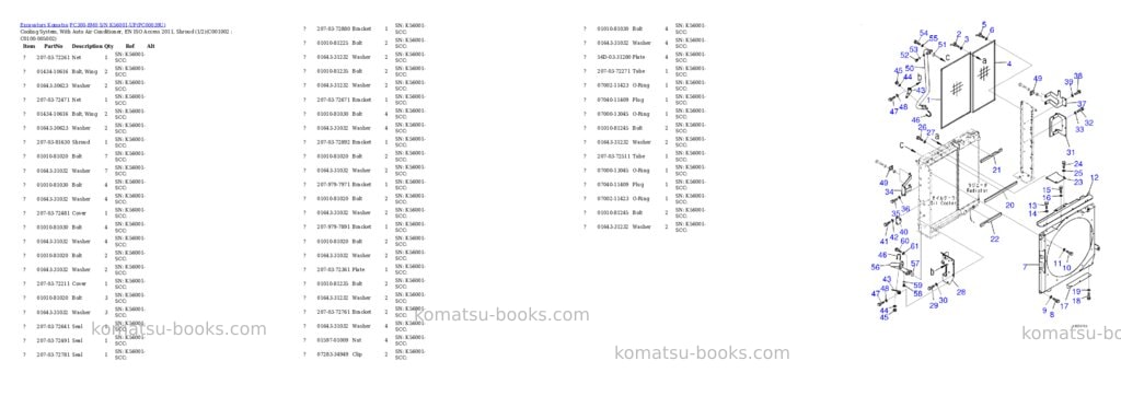 Komatsu pc300-8m0 s/n k56001-up Parts catalog cover Komatsu pc300-8m0 s/n k56001-up Parts catalog cover