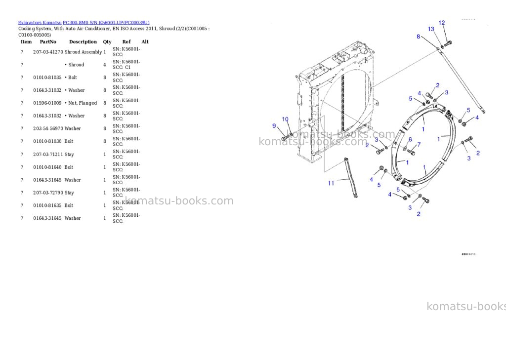 Komatsu pc300-8m0 s/n k56001-up Parts catalog cover Page 4 Komatsu pc300-8m0 s/n k56001-up Parts catalog cover Page 4