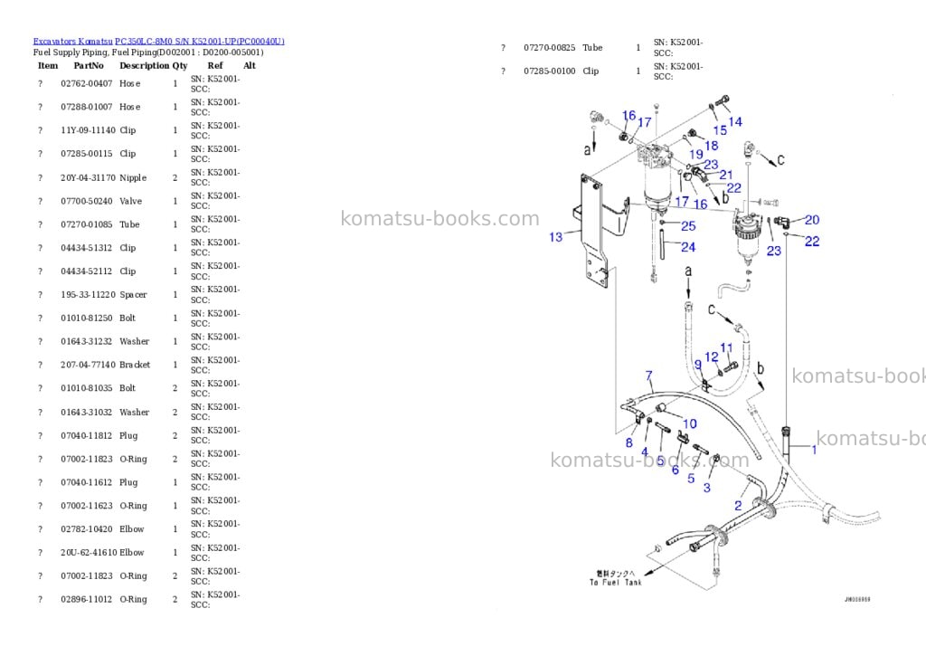 Komatsu pc350lc-8m0 s/n k52001-up Parts catalog cover Page 10 Komatsu pc350lc-8m0 s/n k52001-up Parts catalog cover Page 10