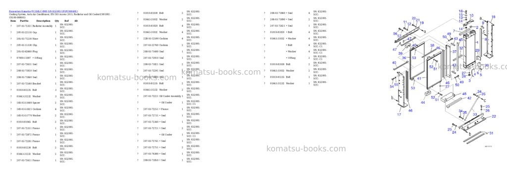 Komatsu pc350lc-8m0 s/n k52001-up Parts catalog cover Page 3 Komatsu pc350lc-8m0 s/n k52001-up Parts catalog cover Page 3