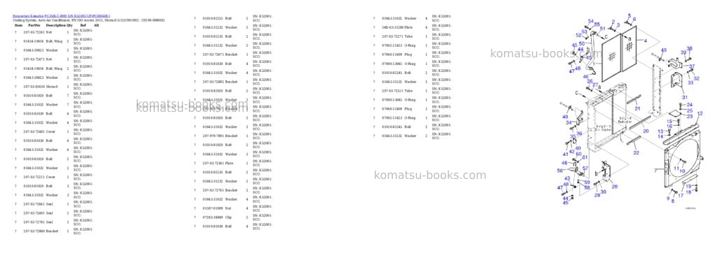 Komatsu pc350lc-8m0 s/n k52001-up Parts catalog cover Page 4 Komatsu pc350lc-8m0 s/n k52001-up Parts catalog cover Page 4