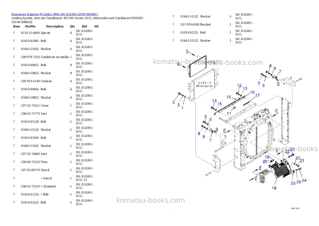Komatsu pc350lc-8m0 s/n k52001-up Parts catalog cover Page 5 Komatsu pc350lc-8m0 s/n k52001-up Parts catalog cover Page 5