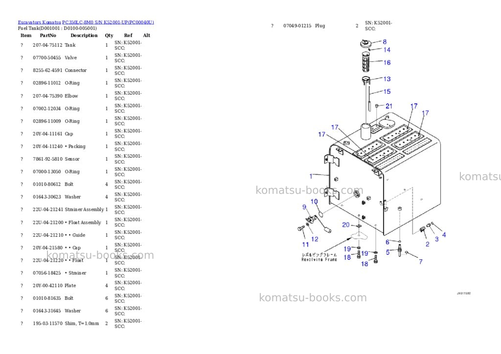 Komatsu pc350lc-8m0 s/n k52001-up Parts catalog cover Page 9 Komatsu pc350lc-8m0 s/n k52001-up Parts catalog cover Page 9