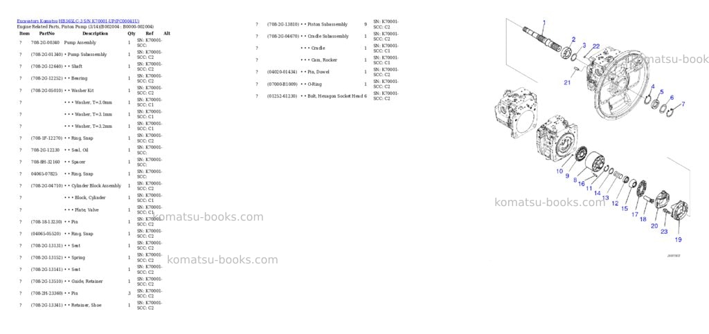Komatsu hb365lc-3 s/n k70001-up Parts catalog cover Page 7