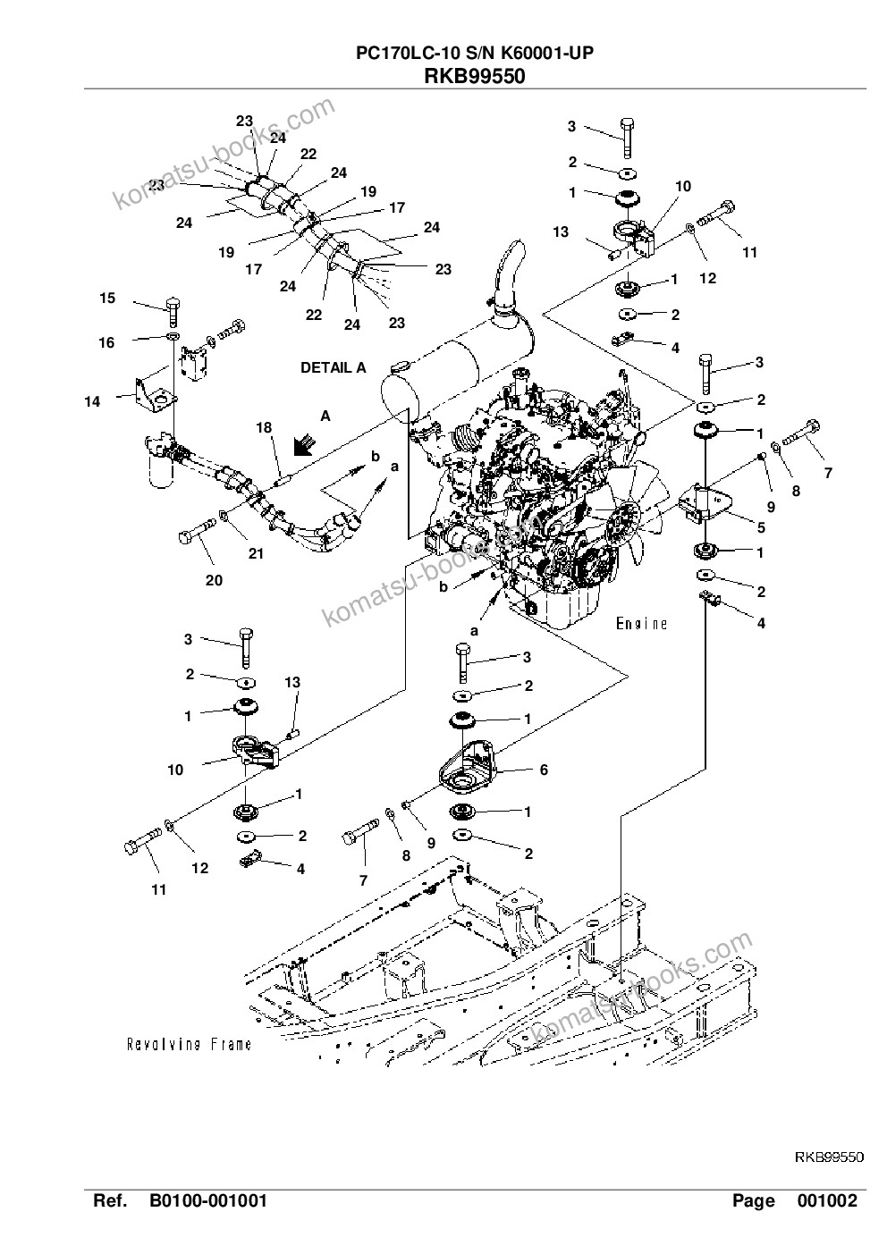Komatsu pc170lc-10 s/n k60001-up Parts catalog cover Page 5 Komatsu pc170lc-10 s/n k60001-up Parts catalog cover Page 5