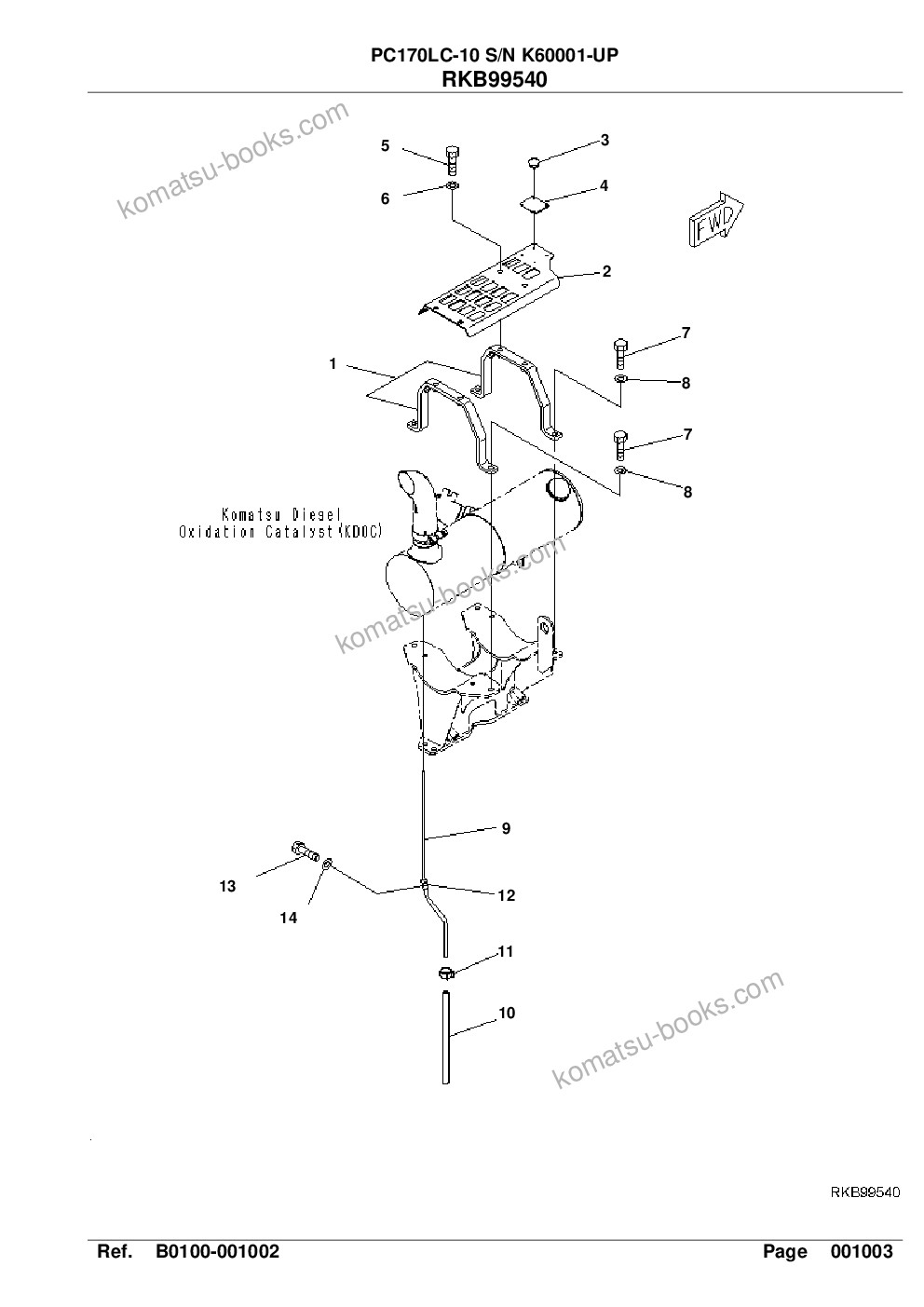 Komatsu pc170lc-10 s/n k60001-up Parts catalog cover Page 7 Komatsu pc170lc-10 s/n k60001-up Parts catalog cover Page 7