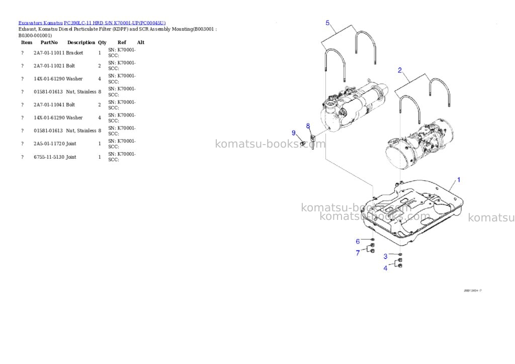 Komatsu pc390lc-11 hrd s/n k70001-up Parts catalog cover Page 4 Komatsu pc390lc-11 hrd s/n k70001-up Parts catalog cover Page 4
