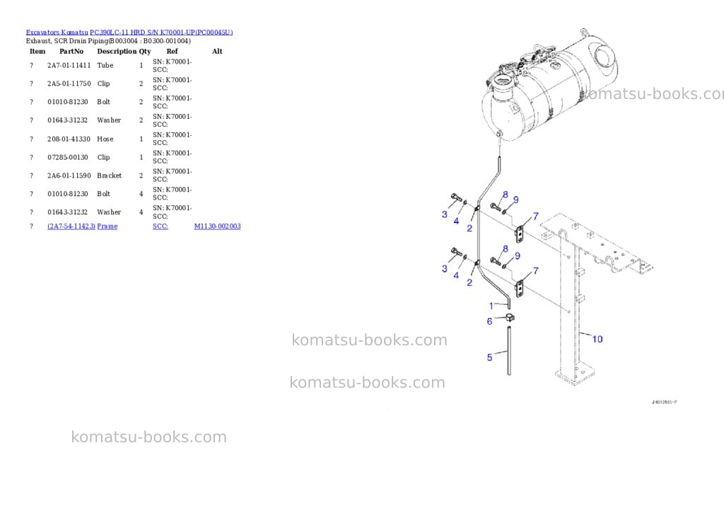Komatsu pc390lc-11 hrd s/n k70001-up Parts catalog cover Page 7 Komatsu pc390lc-11 hrd s/n k70001-up Parts catalog cover Page 7