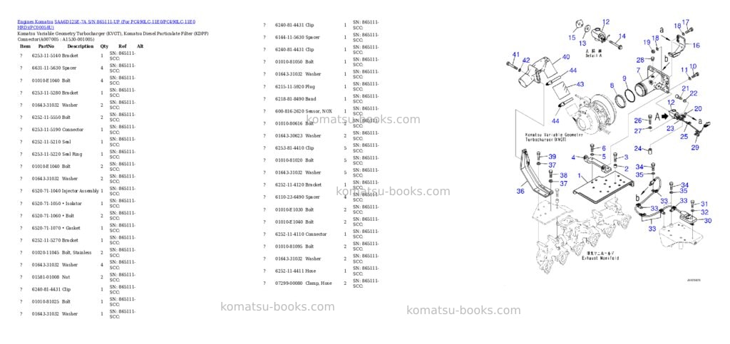 Komatsu saa6d125e-7a s/n 865111-up for pc490lc-11e0/pc490lc-11e0 hrd Parts catalog cover Page 10