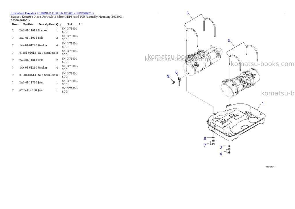 Komatsu pc360nlc-11e0 s/n k75001-up Parts catalog cover Page 4 Komatsu pc360nlc-11e0 s/n k75001-up Parts catalog cover Page 4