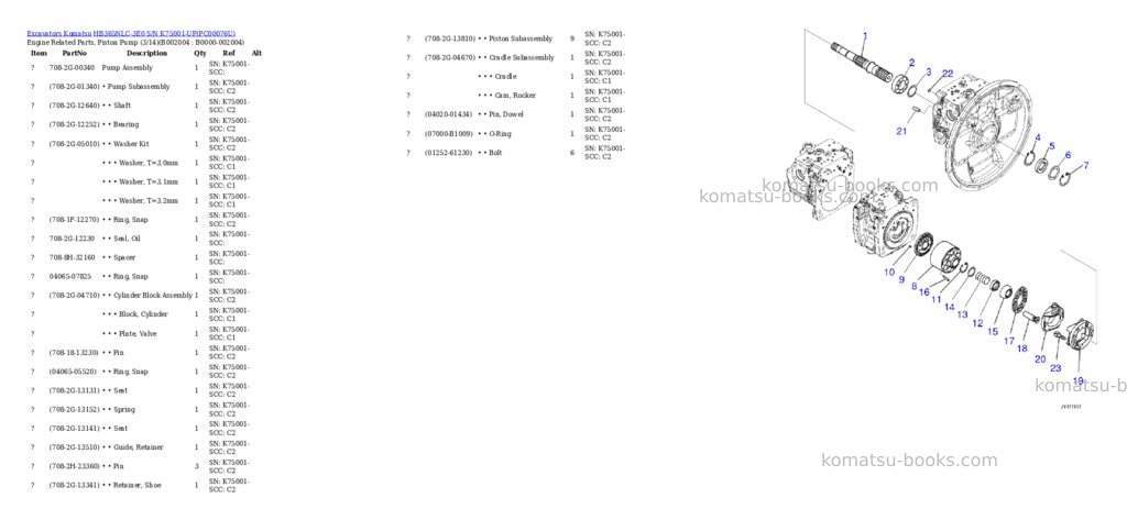 Komatsu hb365nlc-3e0 s/n k75001-up Parts catalog cover Page 7
