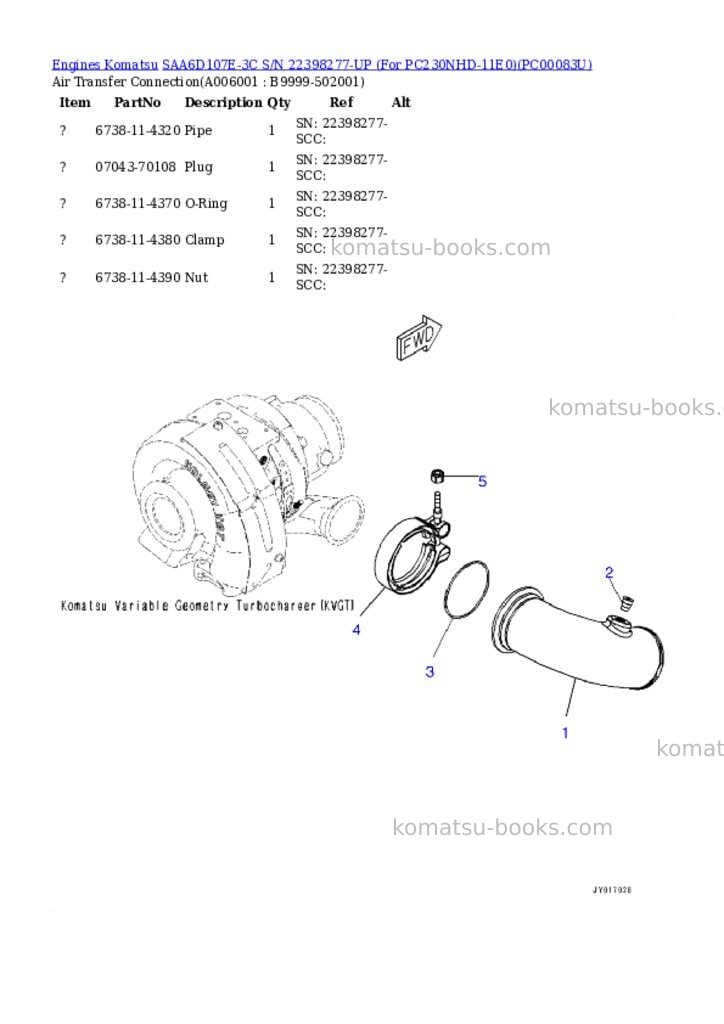 Komatsu saa6d107e-3c s/n 26609188-up for pc210-11/pc210-ku-11/pc210i-ku-11/pc210lc-11/pc210lc-ku-11/pc210lci-11 Parts catalog cover Page 5 Komatsu saa6d107e-3c s/n 26609188-up for pc210-11/pc210-ku-11/pc210i-ku-11/pc210lc-11/pc210lc-ku-11/pc210lci-11 Parts catalog cover Page 5