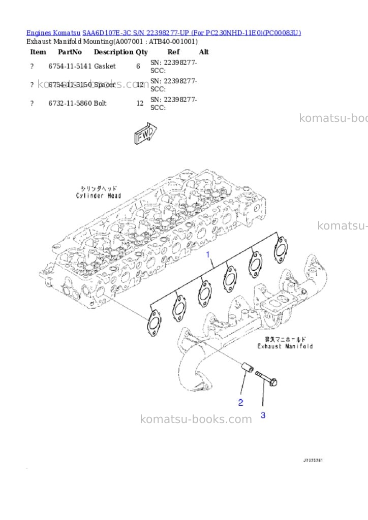 Komatsu saa6d107e-3c s/n 26609188-up for pc210-11/pc210-ku-11/pc210i-ku-11/pc210lc-11/pc210lc-ku-11/pc210lci-11 Parts catalog cover Page 6 Komatsu saa6d107e-3c s/n 26609188-up for pc210-11/pc210-ku-11/pc210i-ku-11/pc210lc-11/pc210lc-ku-11/pc210lci-11 Parts catalog cover Page 6