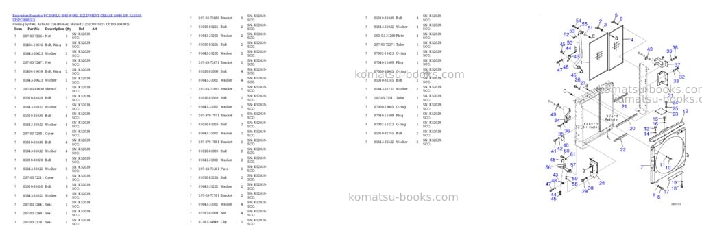 Komatsu PC350NLC-8M0 WORK EQUIPMENT GREASE 500H S/N K52039-UP Parts catalog cover Page 4 Komatsu PC350NLC-8M0 WORK EQUIPMENT GREASE 500H S/N K52039-UP Parts catalog cover Page 4