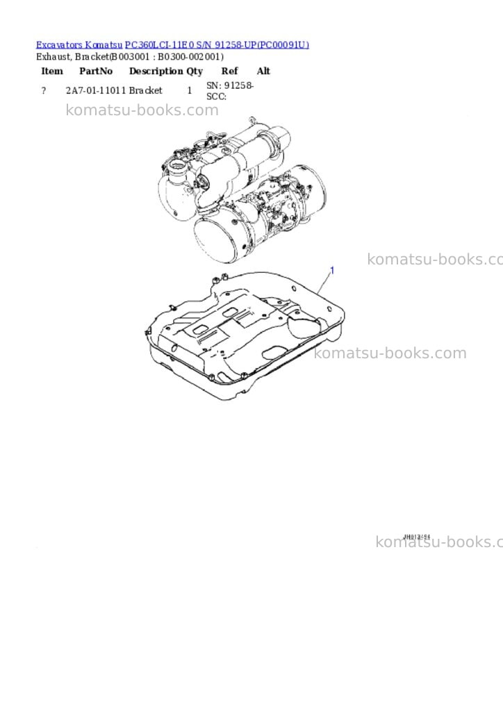 Komatsu PC360LCI-11E0 S/N 91258-UP Parts catalog cover Page 4 Komatsu PC360LCI-11E0 S/N 91258-UP Parts catalog cover Page 4